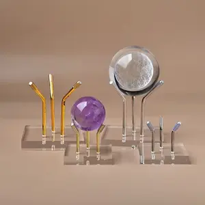 Acrylic Crystal Ball Display Stand, Display Holder, Stable Transparent Base, Home Decor, Desktop Ornament, Halloween Gift, Cute Small Item