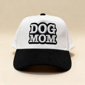 DogKingdom™ Dog Mom Corduroy Snapback Hat