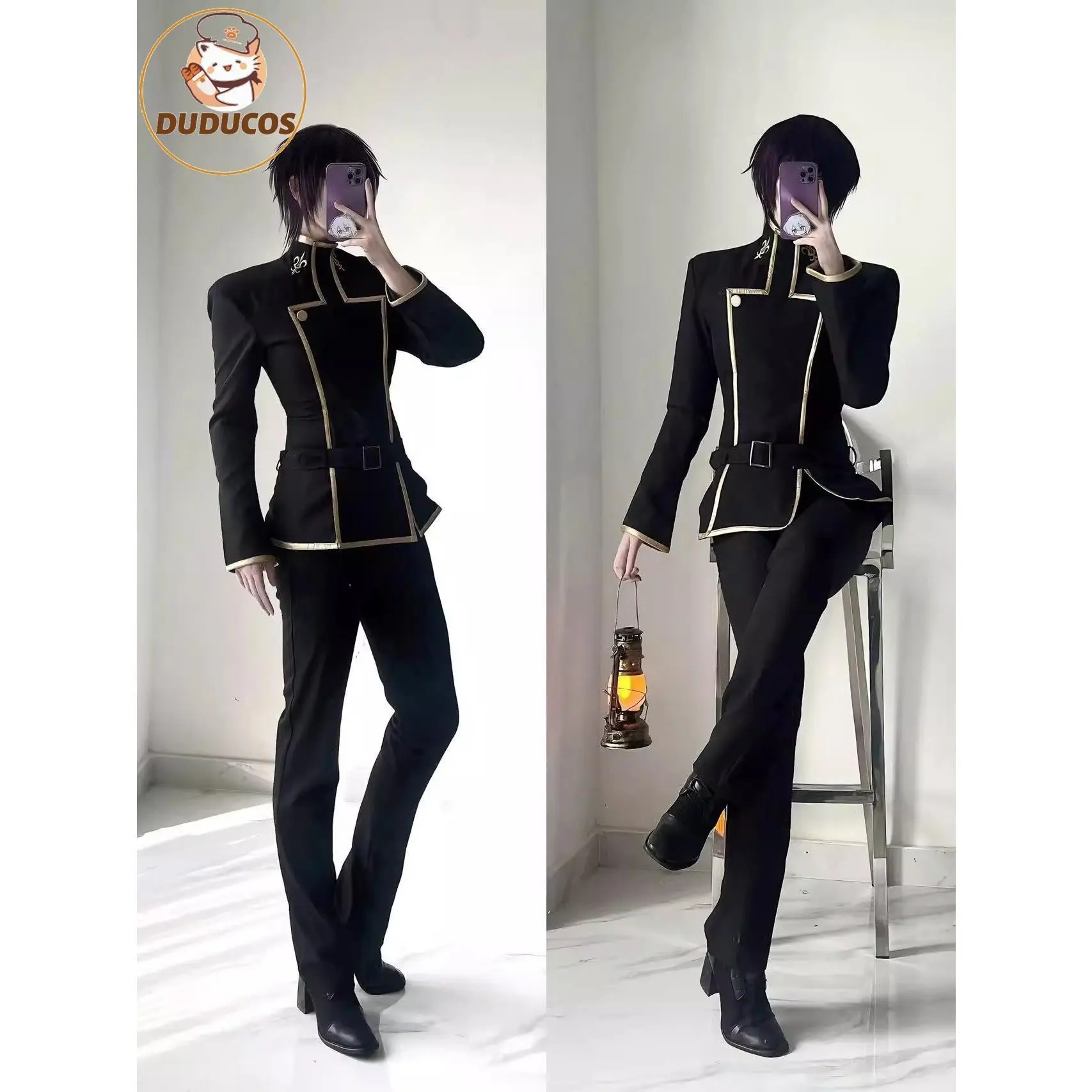 Lelouchh Lamperougee Cosplay Costume Anime Cosplay DUDU-R Men School Uniform Costume Lelouchh Cosplay Halloween
