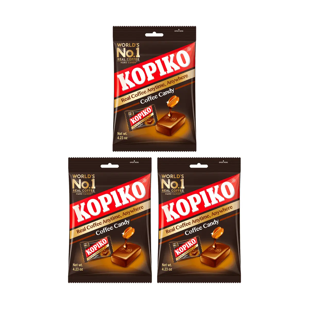KOPIKO Indonesian Coffee Candy 3 Pack - Rich Aroma, Original Flavor, 120g Each - Authentic Indonesian Specialty KOPIKO Indonesian Coffee Candy 3 Pack - Rich Aroma, Original Flavor, 120g Each - Authentic Indonesian Specialty