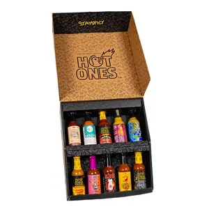Hot Ones Hot Sauce 10 Pack - Season 28 - Includes 10 Spicy Sauces, Tasting Notes, Heat Guide, Custom Gift Box, Natural Da Bomb Version, & More