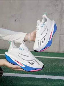 FAYWELLME Women's & Men's Carbon Fiber Racing Sneakers, Sporty running shoes - Lightweight Breathable All-Terrain Traction, Cushioned Sole, All-Season Gym/Training/Casual Running Shoes, Low-Top Athletic Footwear for Marathon & Casual Attire