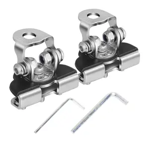 LED Light Bar Mounting Bracket, 2PCS Universal Adjustable Pillar Hood Led Work Light Mount Bracket Clamp Holder for Off Road Jeep Truck SUV Installing Without Drilling