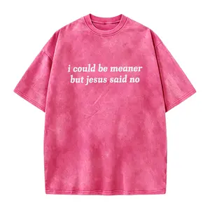 I Could Be Meaner But Jesus Said No T-Shirt | Funny Sarcastic Christian Shirt Church Humor Faith Tee