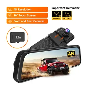 WolfBox M40lite 4K Mirror Dash Cam 10" Touch Screen Front & Rear Camera with 4K Resolution for Enhanced Driving Safety HolidayHaul Wifi Dashcam Wifi Dashcam