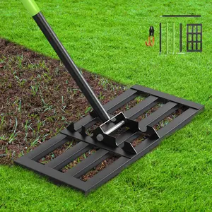 Slendor Adjustable Lawn Leveling Rake  0-180° Leveling Tool for Soil, Sand & Dirt with 6.5FT Stainless Handle