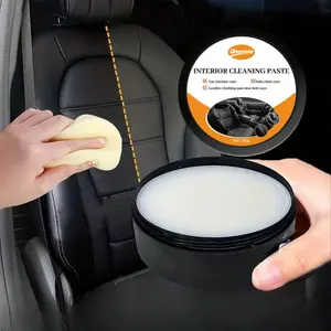 Car Interior Cleaning Cream, Seat Cleaning & Polishing Lotion with Sponge, Quick Refresh, Professional Car Interior Care Product, Interior Car Cleaner