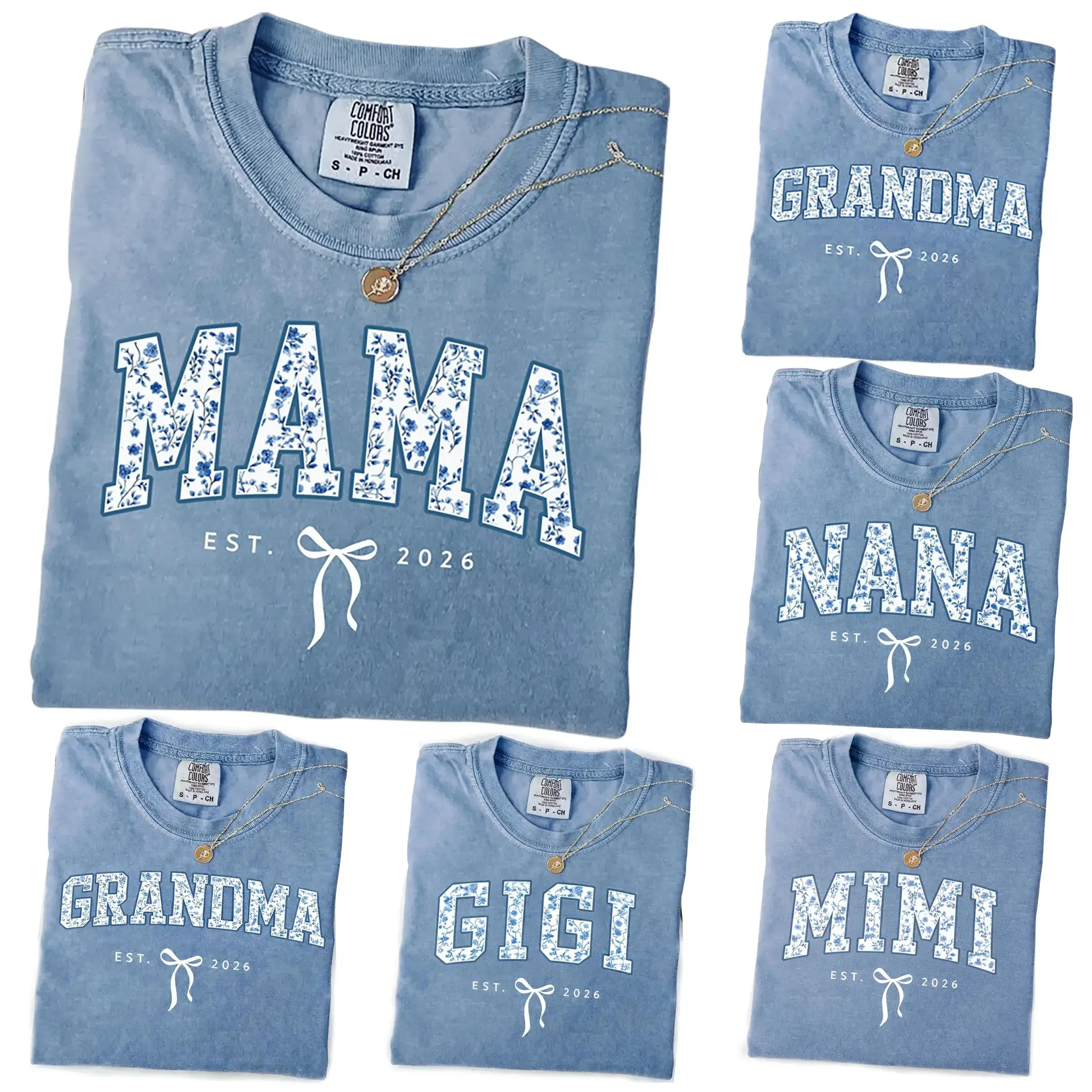 Comfort Colors Mama Floral Toile Shirt, Vintage Mom Grandma Nana Mimi Gigi Shirt, Mothers Day Gift, Unisex Cotton Shirt