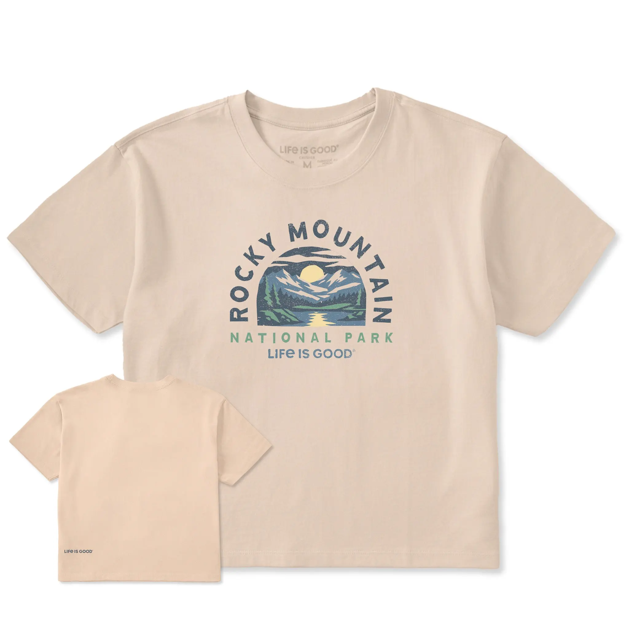 Women's Rocky Mountain National Park Reflection Short Sleeve Crusher Boxy Tee