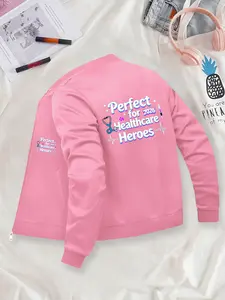 2026 Healthcare Heroes Medical Theme Baseball Jacket - Sports Jacket, Women's Trendy Casual Style, Suitable for Autumn and Winter Fashion