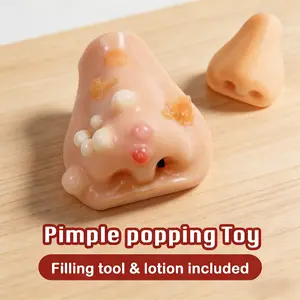 Pimple Popping Nose Water Spray Novelty Gag Toy - Easy-to-Use with Filling Tool, 1 Nose + 1 Tool, Laugh-Inducing Prank for 12+ Years, Chaos & Challenge Family Party Gift
