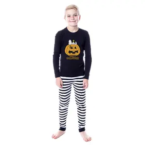 Peanuts Unisex Boys' Happy Halloween Snoopy Sleep Pajama Set For Kids