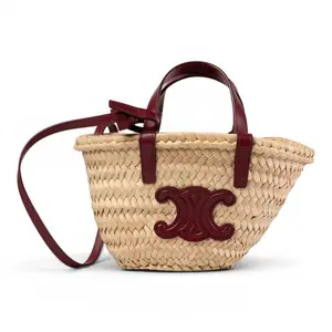 Pre-owned Celine raffia Shoulder Bags Beige Raphia Mini Triumph N26041045