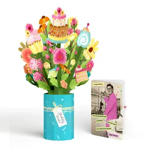 Sweet Birthday Wishes Bouquet and Survive Another Year of Adulting Congratulations Sentiment Set