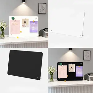 Metal Magnetic Board Set 4 Pieces, Office Home Message Board, Restaurant Menu Recommendation Board, Coffee Shop Price Tag, Whiteboard Set