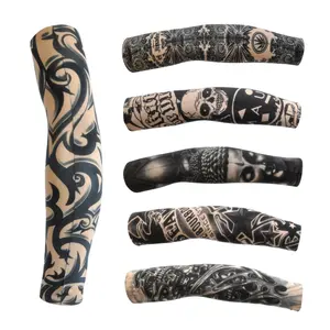 6 Pcs Tattoo Compression Sleeve, Arm Sleeves Tattoo, Tatto Sleeve Covers, Temporary Tattoo Sleeves, Sunscreen Sleeves,Unisex Stretchable
