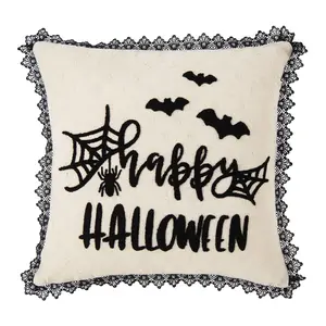 18" x 18" Happy Halloween Pillow by Valerie