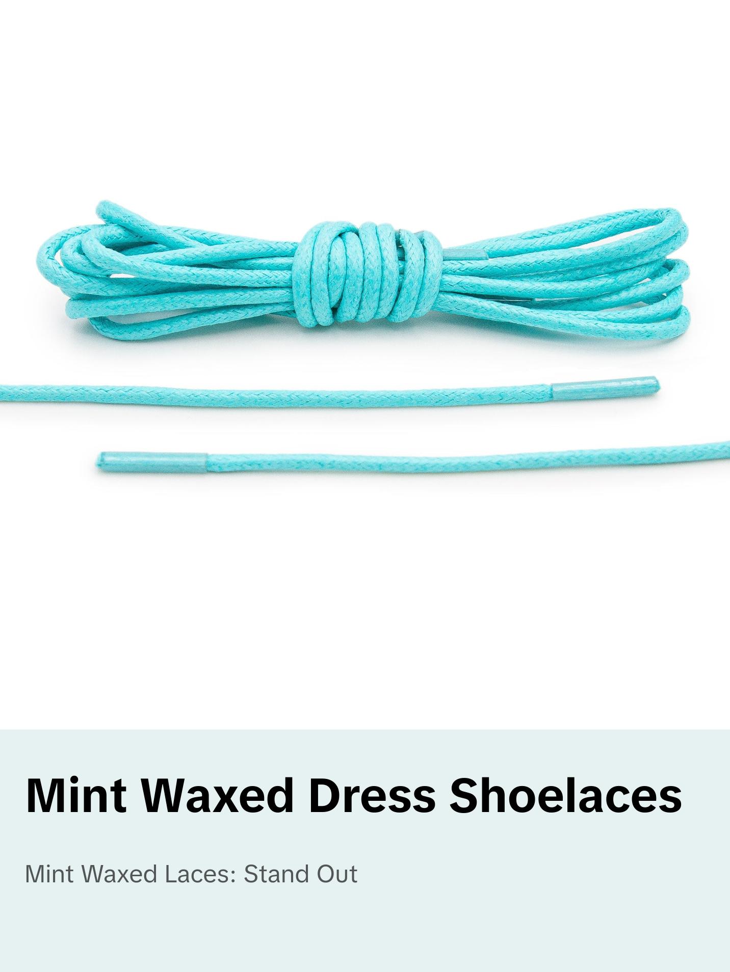 Mint Waxed Dress Shoelaces