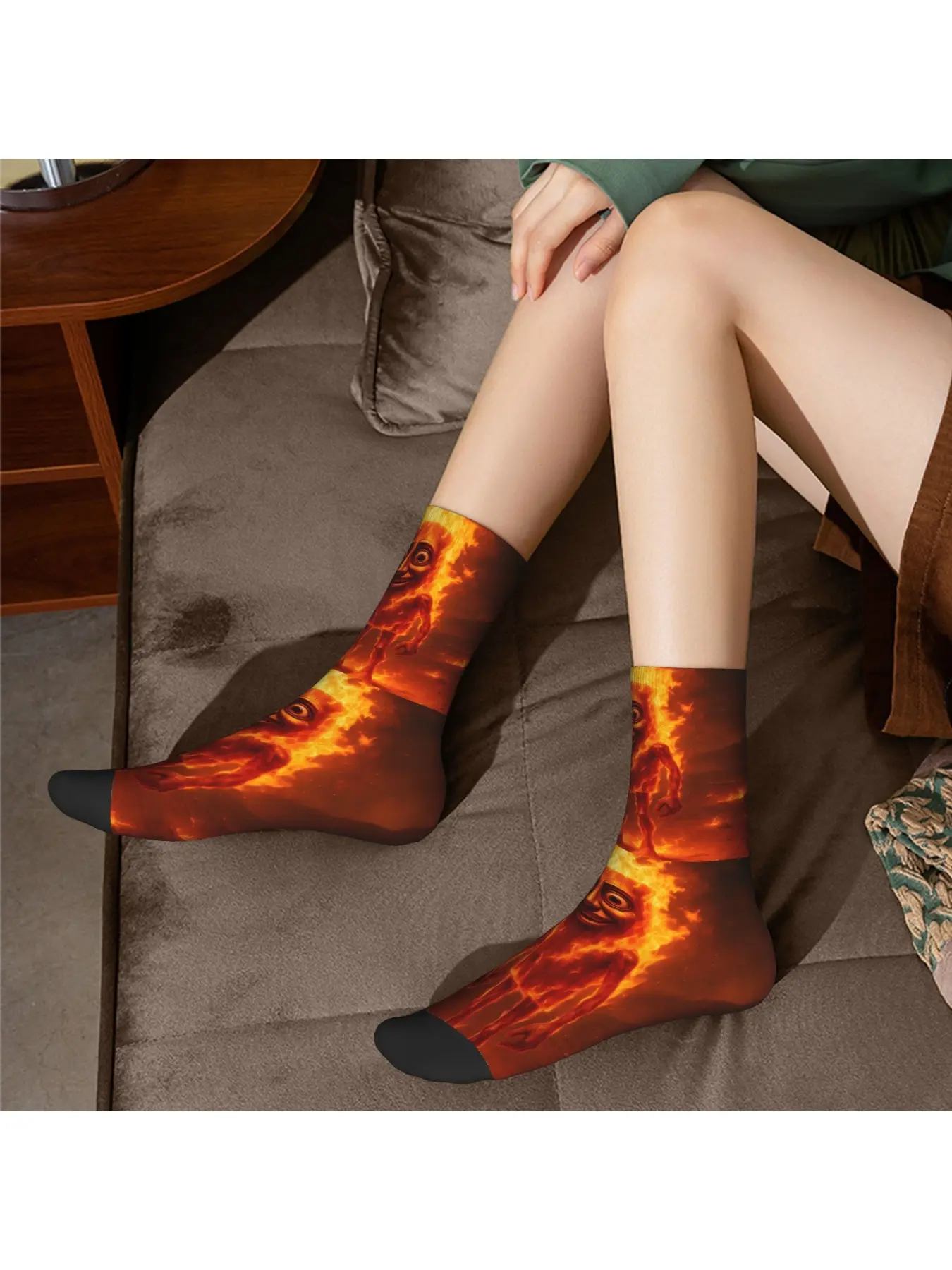 1pc Men'S Novelty Socks - Tung Tung Sahur Italian Brainrot Design