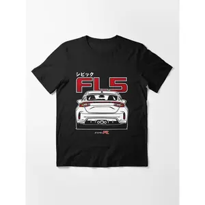 Civic Type R FL5 White Print Essential T-Shirt