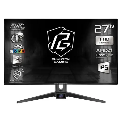 ASRock Phantom Gaming 27 inch Full HD 240Hz IPS FHD AMD FreeSync Premium (Adaptive Sync) 1ms Gaming Computer Monitor PG27FFS1A