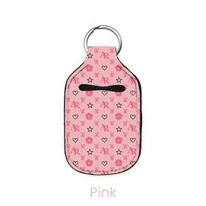 abbyrose Initials Hand Sanitizer Holder Pink
