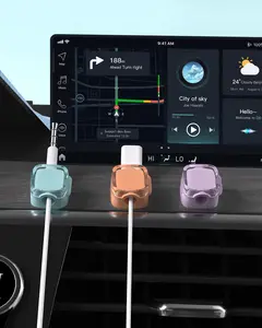 6 Pack Magnetic Cable Clips, Cord Organizer Holder, Strong Adhesive Desk Cable Management Organizer, Phone USB Charging Cords Wire Holder Organizer for Home, Office, Car, Desk, Nightstand (Colourful)