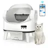 Linvivon Automatic Cat Litter Box App Control 2.4GHz WiFi Safety Protection Large Capacity  for Multiple Cats  Safety Sensors Protection  21 × 17.5 × 24.1 in