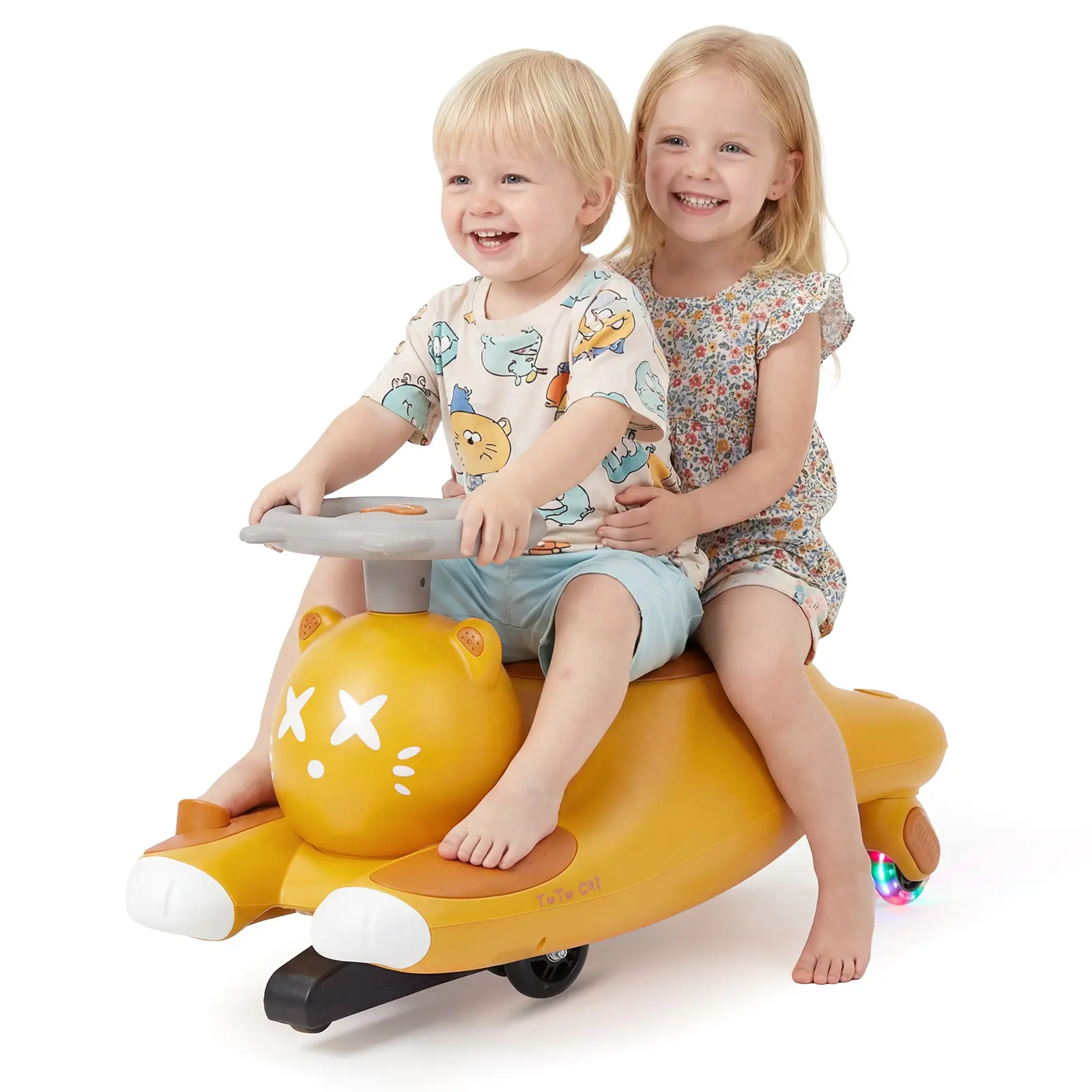 Garvee Electric Ride-On Wiggle Car for Kids – Battery Powered Toy Vehicle with Pedal – Indoor & Outdoor Fun – Smooth & Safe Design