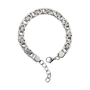 Steel By Design Men's Bold Byzantine Link Bracelet