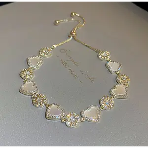 2025 New Light Luxury Shell Lucky Clover Hollow Adjustable Bracelet | Elegant Temperament Charm Jewelry For Women custom jewelry gift healing