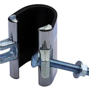 Stainless Steel One-Piece Galvanized Repair Pipe Clamp with Single Bolt, 1” X 3” inches | water pipe repair, plumber pipe holder, or copper pipe leak repair kit