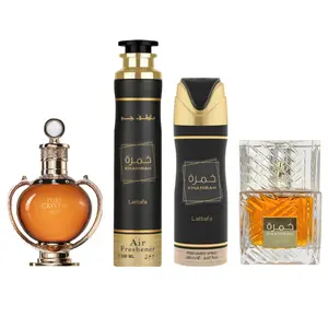 Pure Crystal + Khamrah + Khamrah depdorant + Khamrah Air Freshener -- Crystal Oud Lifestyle Set