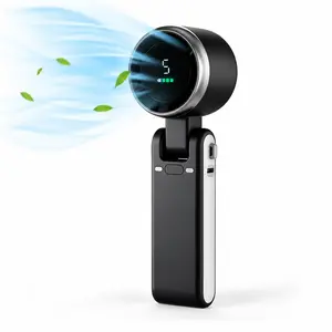 2026 Latest 3-in-1 Portable Cooling Fan, Digital Screen 5 Speed Handheld Neck Fan, Large Battery USB Rechargeable Fan Long Lasting for Daily Travel & Outdoor Camping