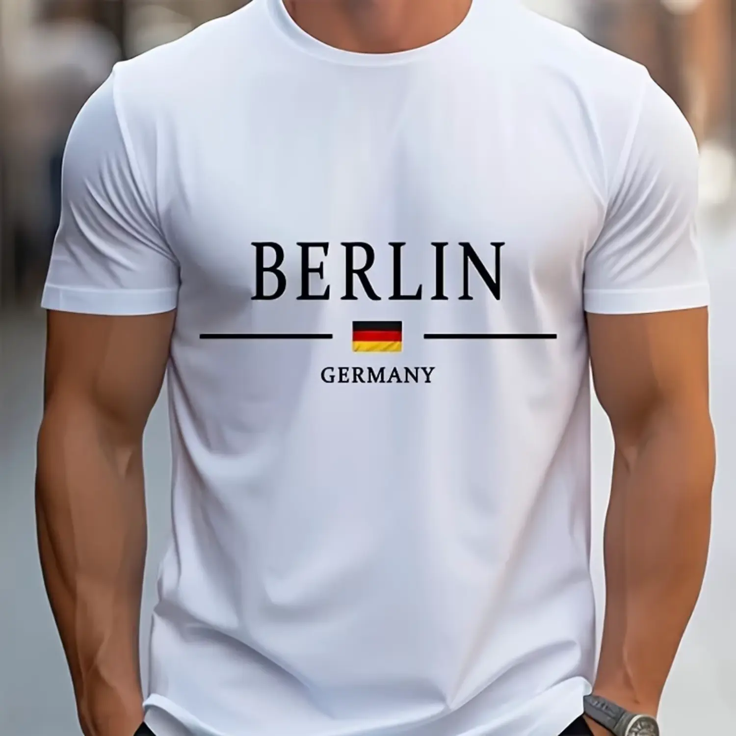 Berlin Style Heat Transfer Stickers - Black Vinyl DIY Iron-On Decals for T-Shirts, Jackets, and Pants - Single Pack