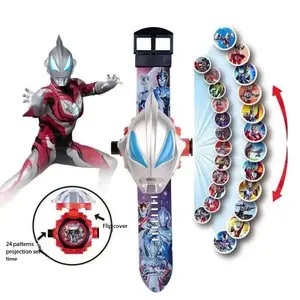 New Ultraman Projection Watch, 24 Hero Images, Kids' Electronic Glow, Wearable, Ideal Gift for Boys, Perfect for Play and Display