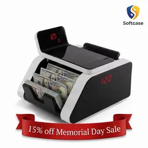 Multi-Currency Mixed Denominations Banknote Sorting Machine, Digital Money Counter with UV, Magnetic, Variable Ink & Infrared Detection, Modern Clean Aesthetic Design