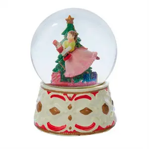 5.5" Clara With Nutcracker Musical Water Globe