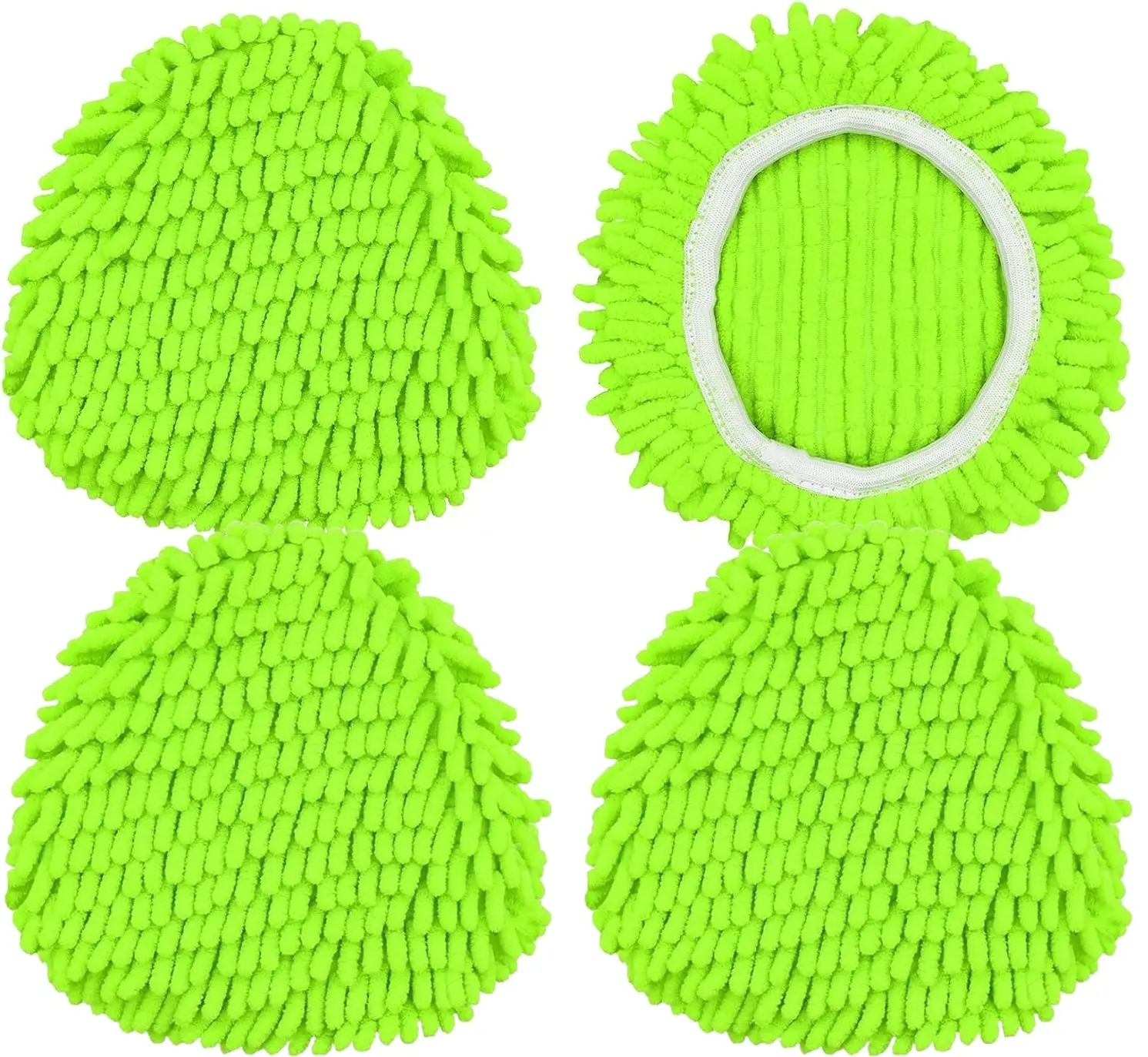 Mop Replace Head for O Cedar(ONLY for 1-TANK), Spin Mop Heads Replacements for Ocedar Easywring 1 Tank Spin Mop, Chenille Duster for Ocedar Mop Include 4 Pack Microfiber Chenille Mop Pad for Ocedar Spin Mop