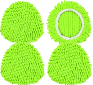 Mop Replace Head for O Cedar(ONLY for 1-TANK), Spin Mop Heads Replacements for Ocedar Easywring 1 Tank Spin Mop, Chenille Duster for Ocedar Mop Include 4 Pack Microfiber Chenille Mop Pad for Ocedar Spin Mop