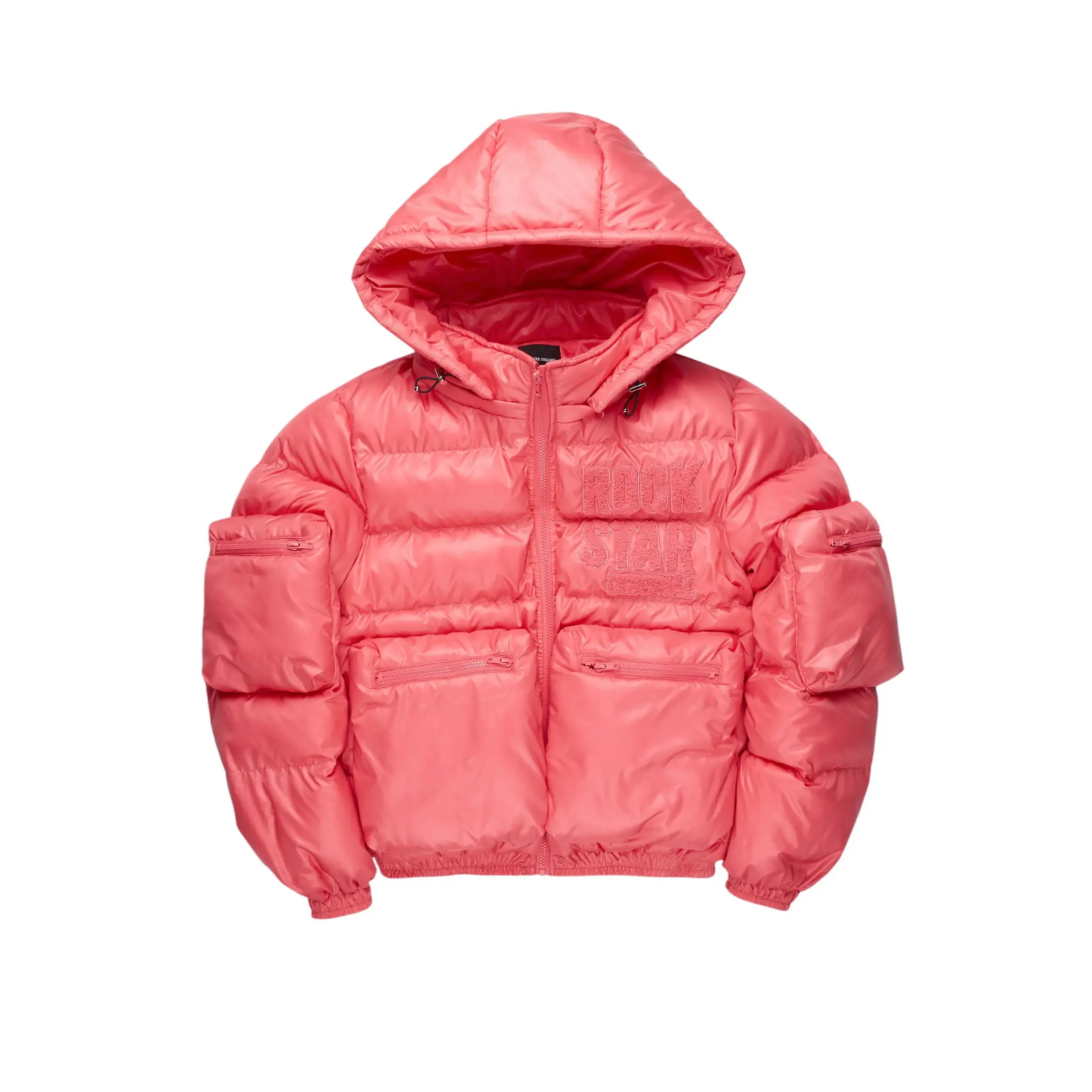 Keisha Pink Cargo Puffer Jacket Keisha Pink Cargo Puffer Jacket