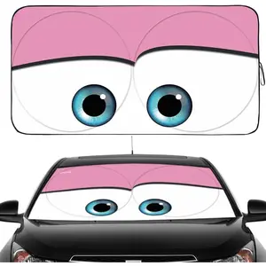 Windshield Sun Shade Universal Fit for  Window Sunshades Cover Automotive Interior Sun Protector Accessories for Compact& Midsize Sedan,Com& Subcompact SUV,Small Pickup,Wagon (, S)