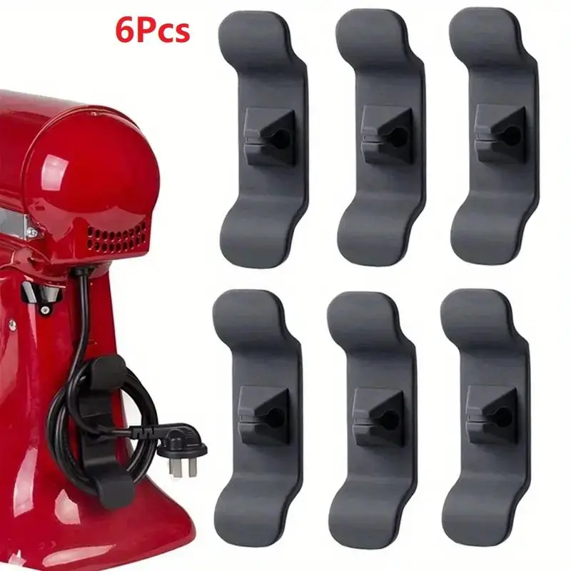 Random Color Cord Organizer for Kitchen Appliance, 6 Counts Multifunctional Cable Tie Cable Management Holder for Air Fryer, Coffee Maker, Toaster, Se