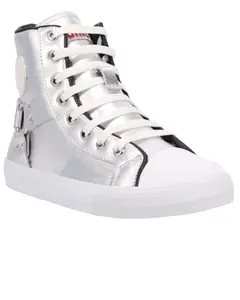 Dingo Women's Knarly Metallic High Top Sneaker - Di2283-Slvr