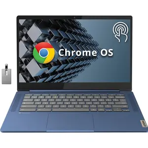 Lenovo IdeaPad Slim 3 Chromebook, 14″ FHD IPS Touchscreen Laptop, MediaTek Kompanio 520 Processor, 4GB RAM, 64GB eMMC, Webcam, Regular Keyboard, WiFi6, Chrome OS, Abyss Blue