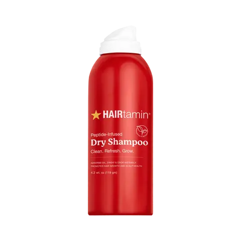 HAIRtamin Peptide Dry Shampoo – Lightweight Haircare Cleanser for Scalp Health, Odor Control, Nourishing Volume & Comfort with Procapil