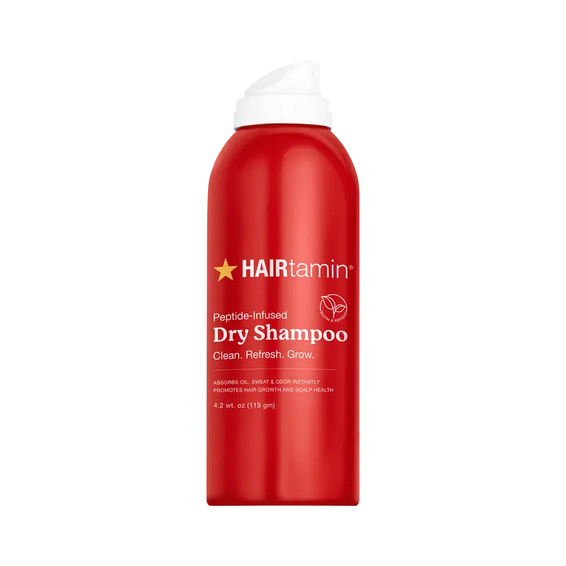 HAIRtamin Peptide Dry Shampoo – Lightweight Haircare Cleanser for Scalp Health, Odor Control, Nourishing Volume & Comfort with Procapil
