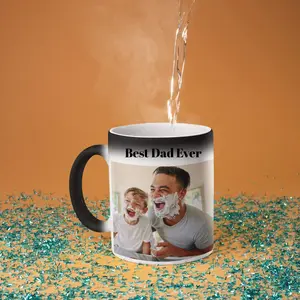Personalized Color Changing Coffee Mug 15oz – Custom Magic Heat Reveal Cup Gift for Mom, Dad, Birthday, or Mother’s Day