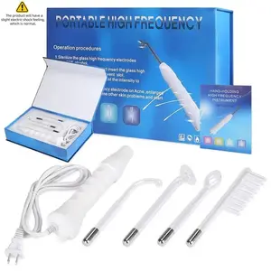 Portable 4-In-1 High-Frequency Facial Wand, Handheld Skin Care Device for Body Neck Face Hair Removal, Us Plug, New