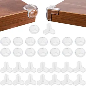 30 Pack Clear Baby Proof Corner Protectors, Furniture Corner Guards for Baby Proofing to Cover Sharp Furniture
